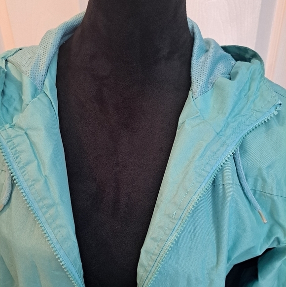 i  5   Women's Turquoise & Black Rain Coat    Size XL - Picture 7 of 8